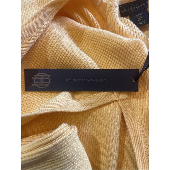 Slinky Bright Form Fitting Caution Light Dress Deep V Long Slit Feels Good Sexy - Picture 13 of 16